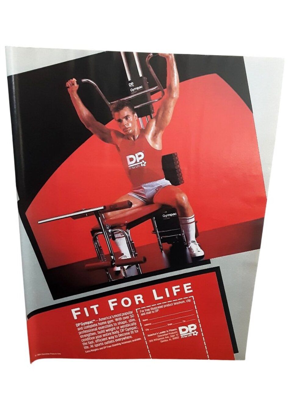 1984 DP Gympac Fitness Machine Print Ad Home Gym Bodybuilding